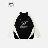 Star Patchwork Oversized Sweater