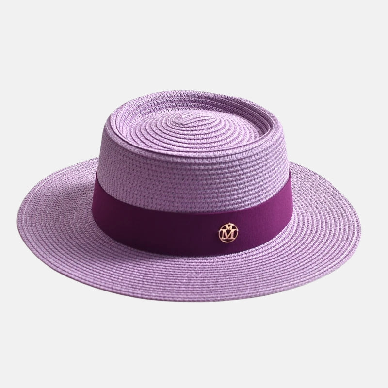 Straw Boater Swim Hat