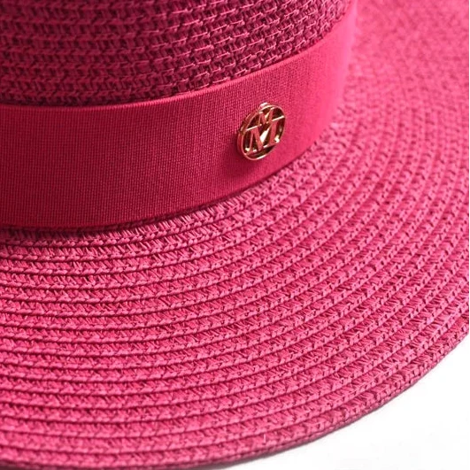 Straw Boater Swim Hat