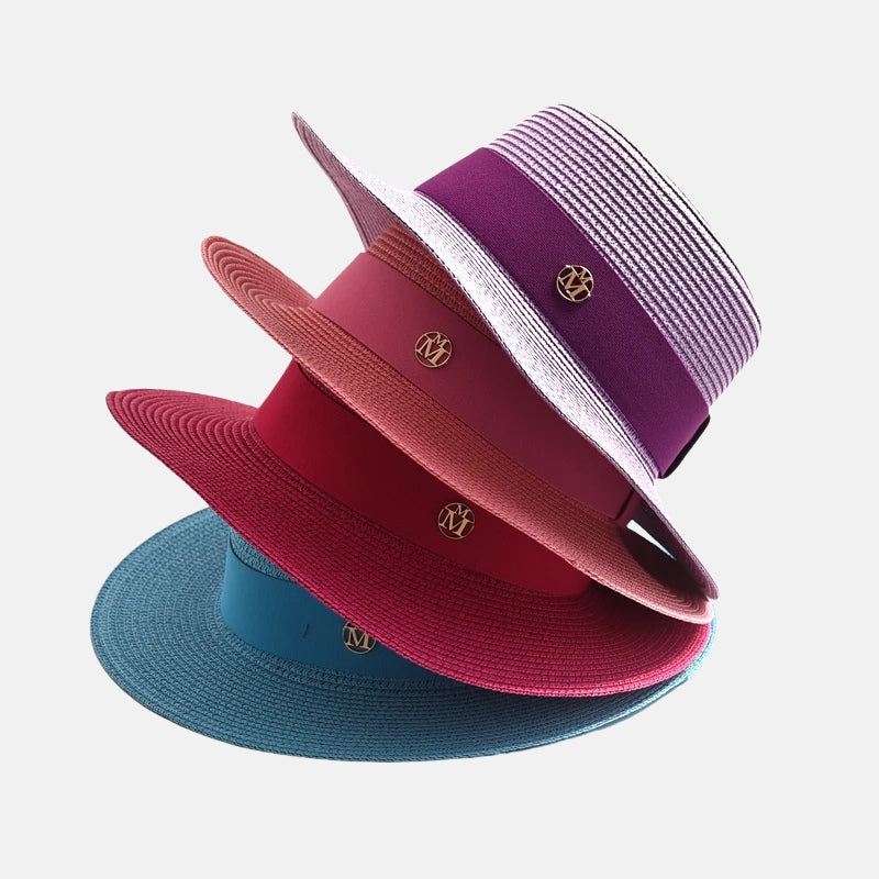 Straw Boater Swim Hat