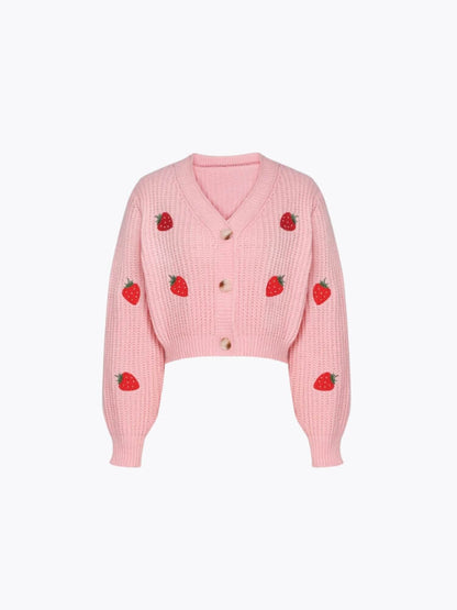 Strawberry Knit Cardigan