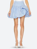 Striped Mini Skirt with Bubble Hem