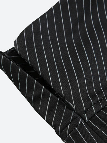 Striped Mini Skirt for Office Wear