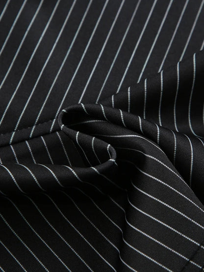 Striped Mini Skirt for Office Wear