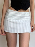 Striped Mini Skirt for Office Wear