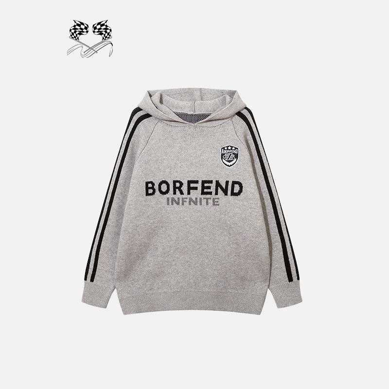 Striped Sports Style Loose Hoodie