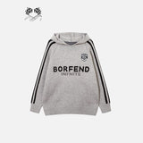 Striped Sports Style Loose Hoodie