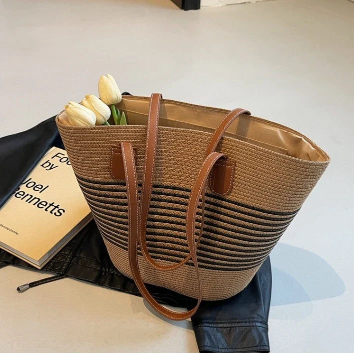 Summer Straw Tote Bag