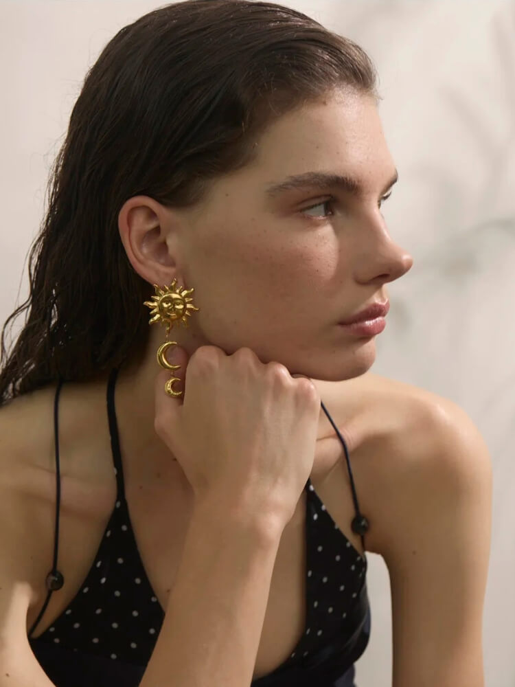 Sun Moon Earrings