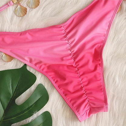 Tassel Triangle Bikini Set