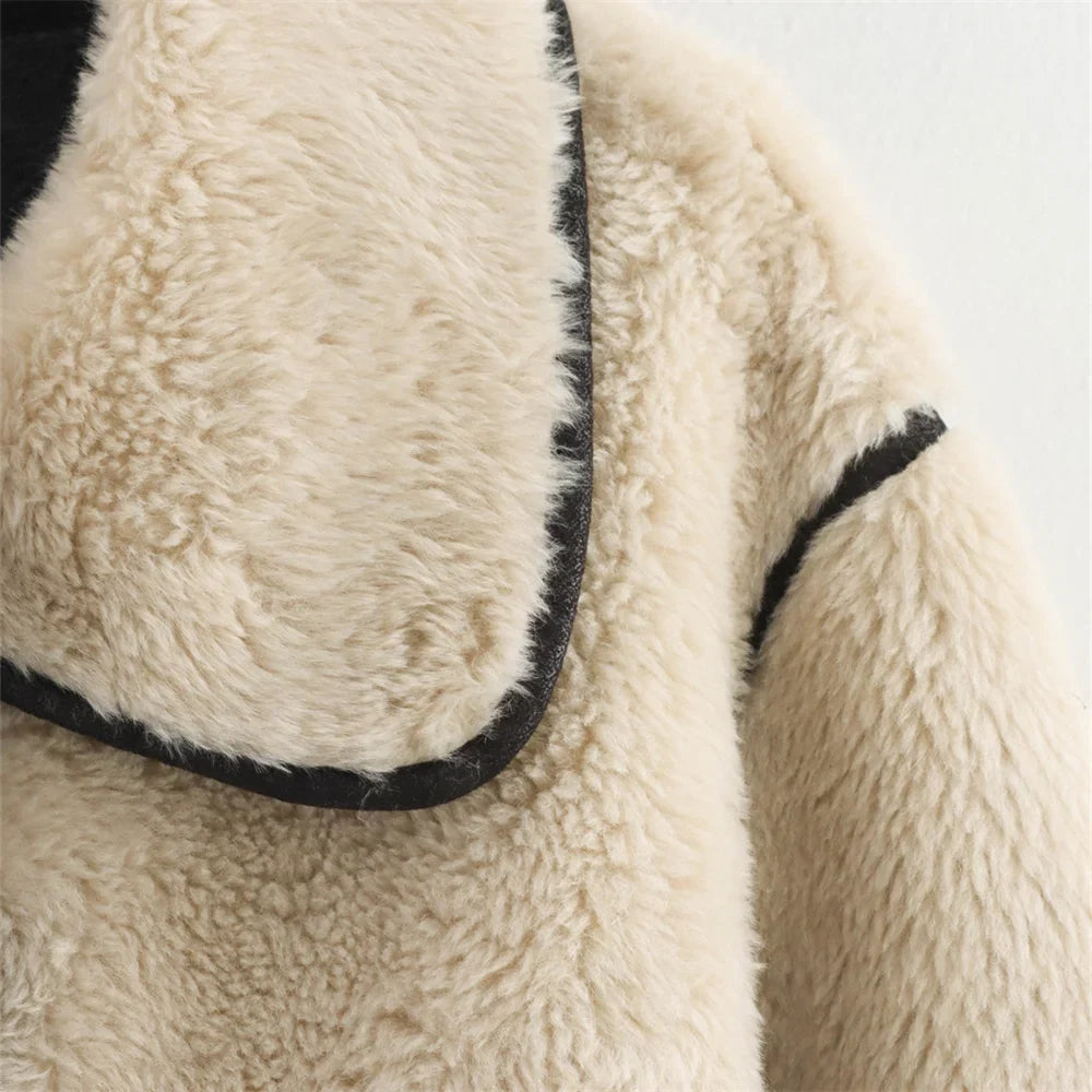 Teddy Trim Coat
