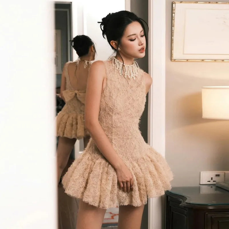 Tulle Back Bow Dress