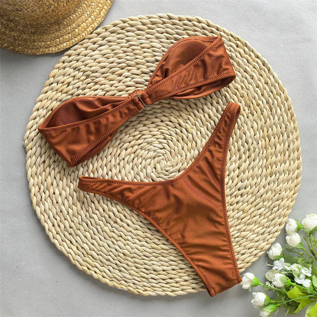 Twist Bandeau Bikini Set