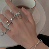Heart Set Rings With Chains