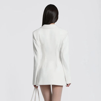 V Neck Blazer Dress