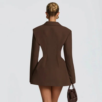V Neck Blazer Dress