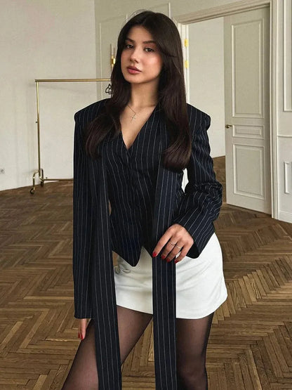 V-Neck Blazer Jacket