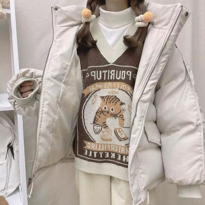 Vintage Cat Sweater Vest