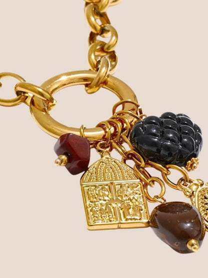 Vintage Chunky Charm Necklace