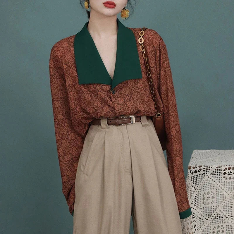 Vintage Wide Collar Shirt