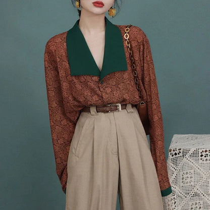 Vintage Wide Collar Shirt