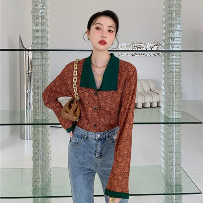 Vintage Wide Collar Shirt