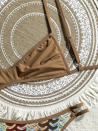 Wave Print Bikini Set