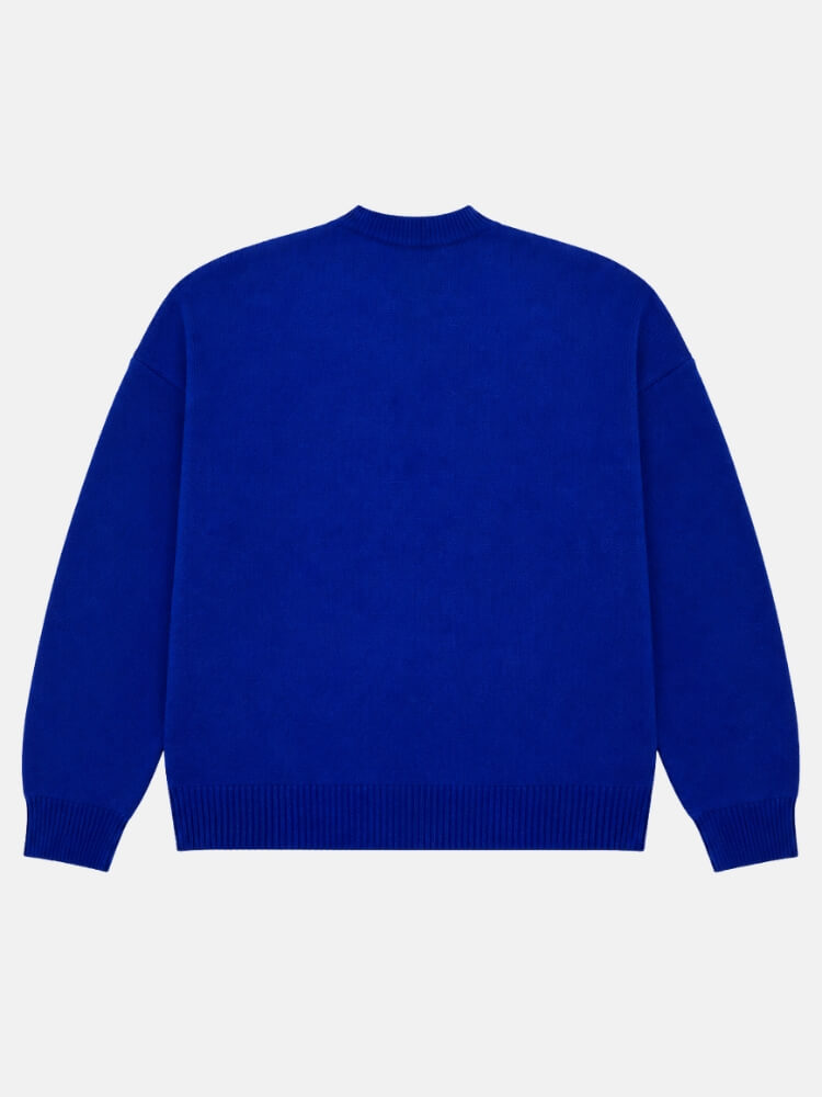 Weirdcore Alien Face Knit Sweater