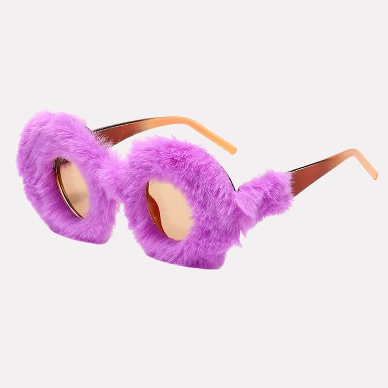 Weirdcore Fuzzy Sunglasses
