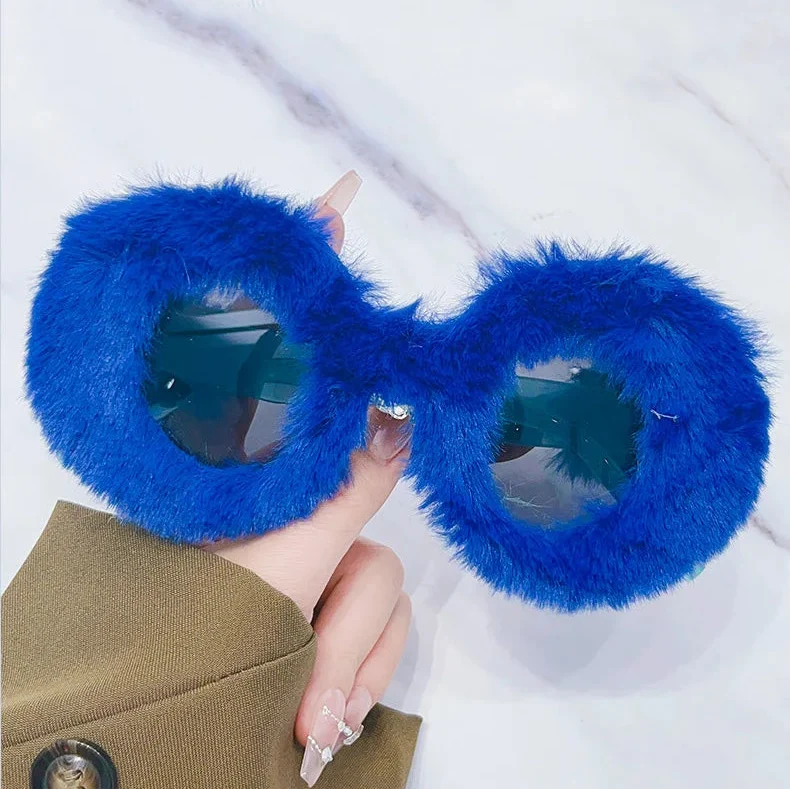 Weirdcore Fuzzy Sunglasses
