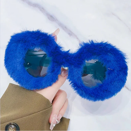 Weirdcore Fuzzy Sunglasses