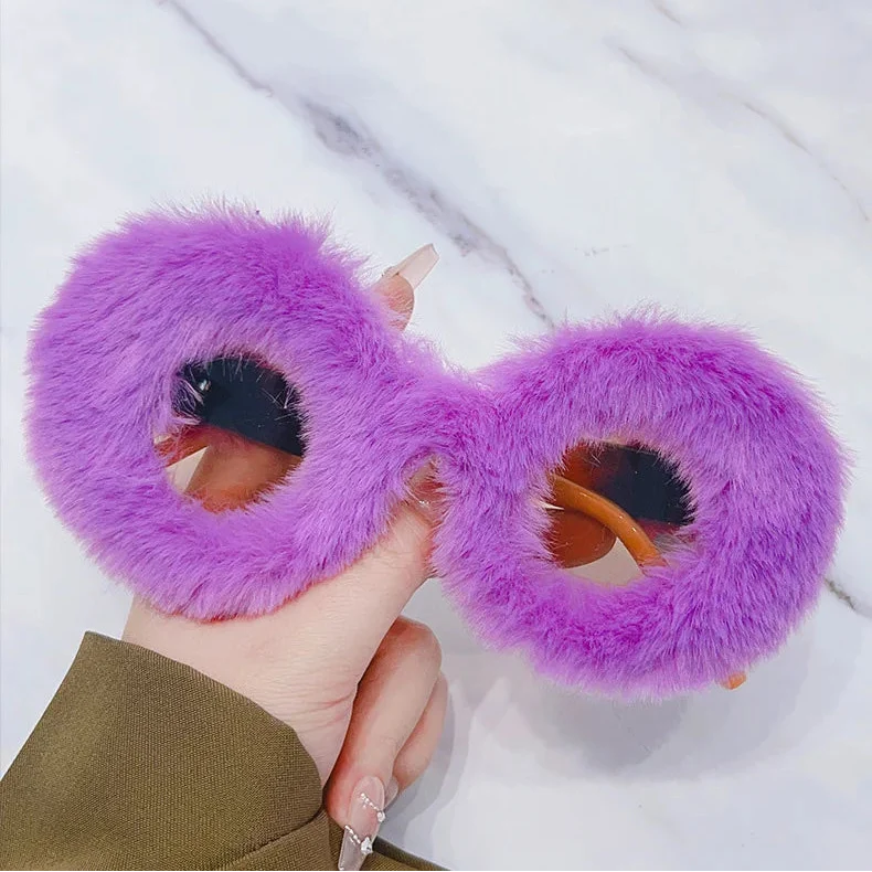 Weirdcore Fuzzy Sunglasses