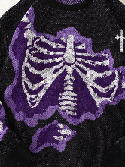 Weirdcore Skeleton Sweater