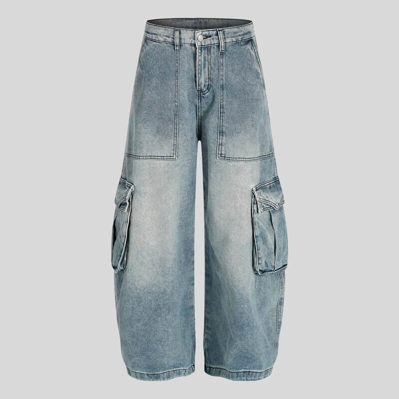 Wide Leg Cargo Jeans