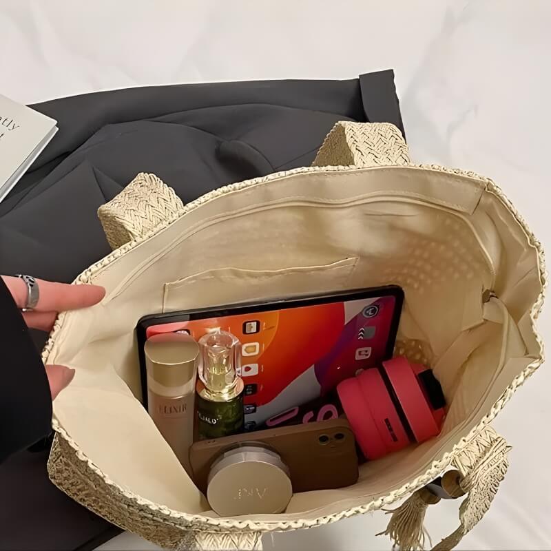 Woven Straw Tote Bag