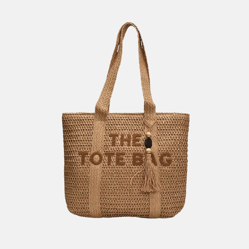 Woven Straw Tote Bag