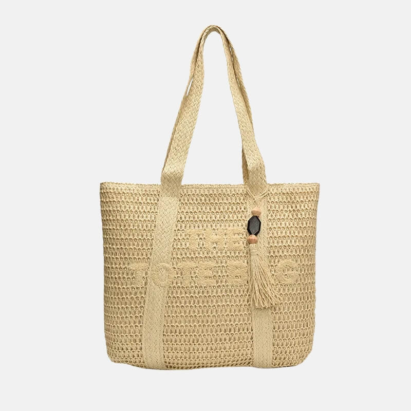 Woven Straw Tote Bag