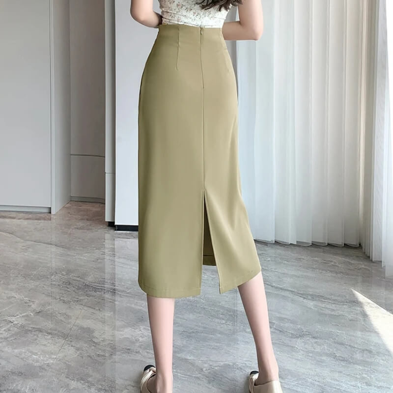 Wrap Midi Skirt