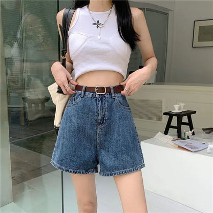 Y2K A-Line Denim Shorts