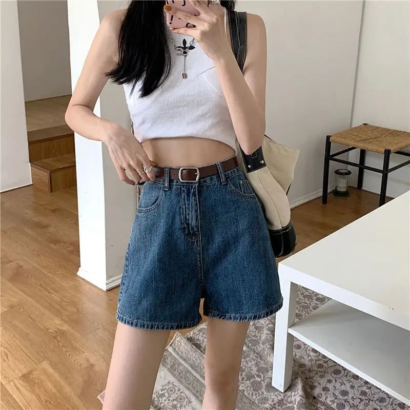 Y2K A-Line Denim Shorts