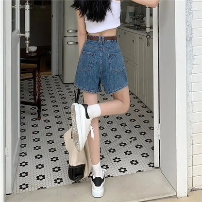Y2K A-Line Denim Shorts