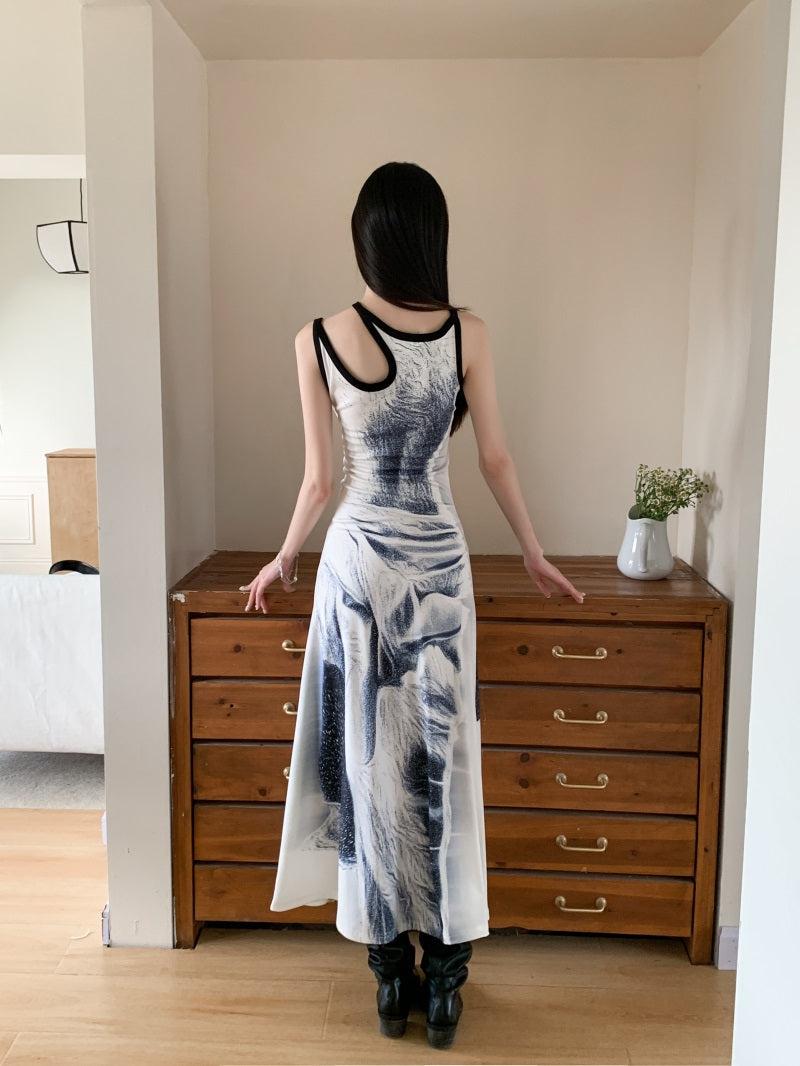 Y2K Abstract Maxi Dress