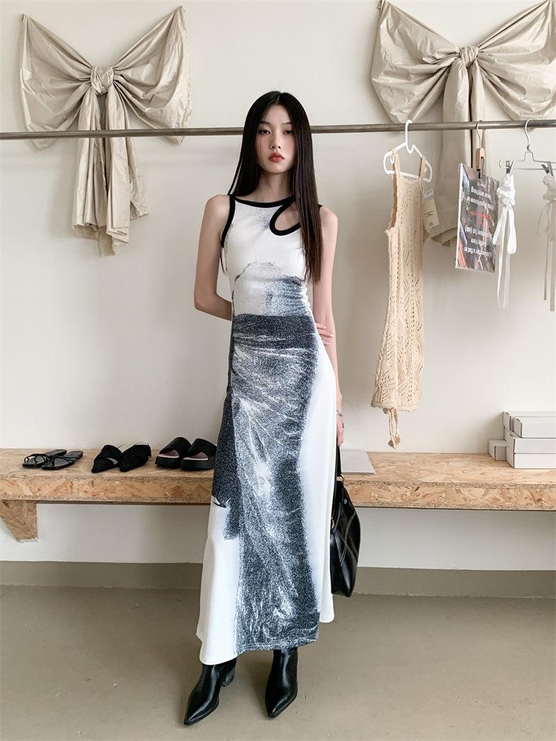 Y2K Abstract Maxi Dress
