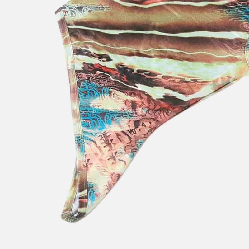 Y2K Abstract One Shoulder Top