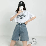 Adjustable Denim Shorts