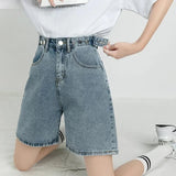 Adjustable Denim Shorts