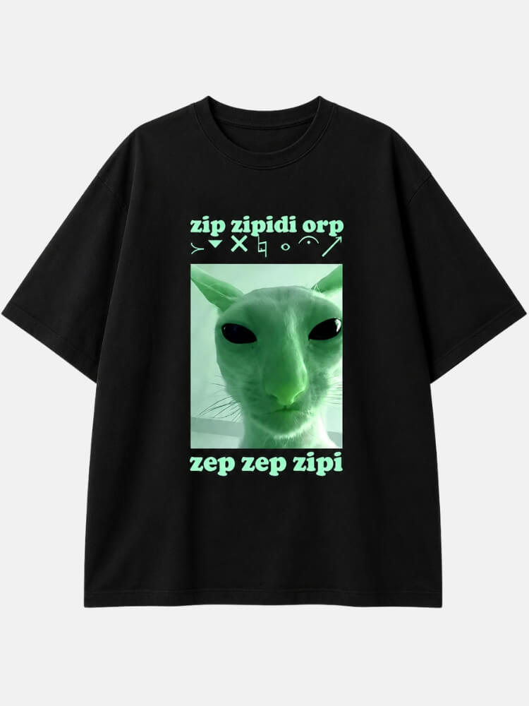 Y2K Alien Cat Tee