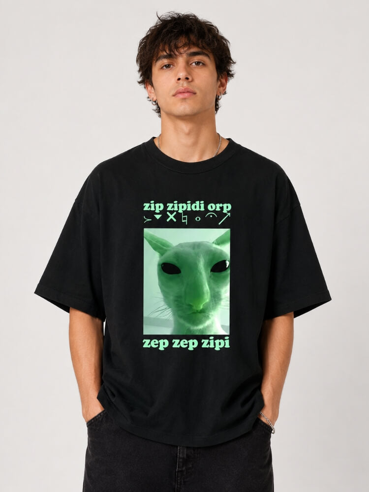 Y2K Alien Cat Tee