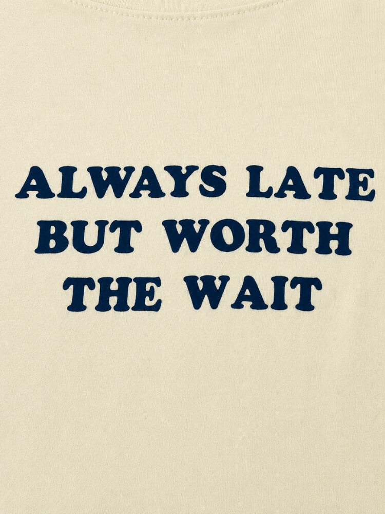 Y2K Always Late Baby Tee