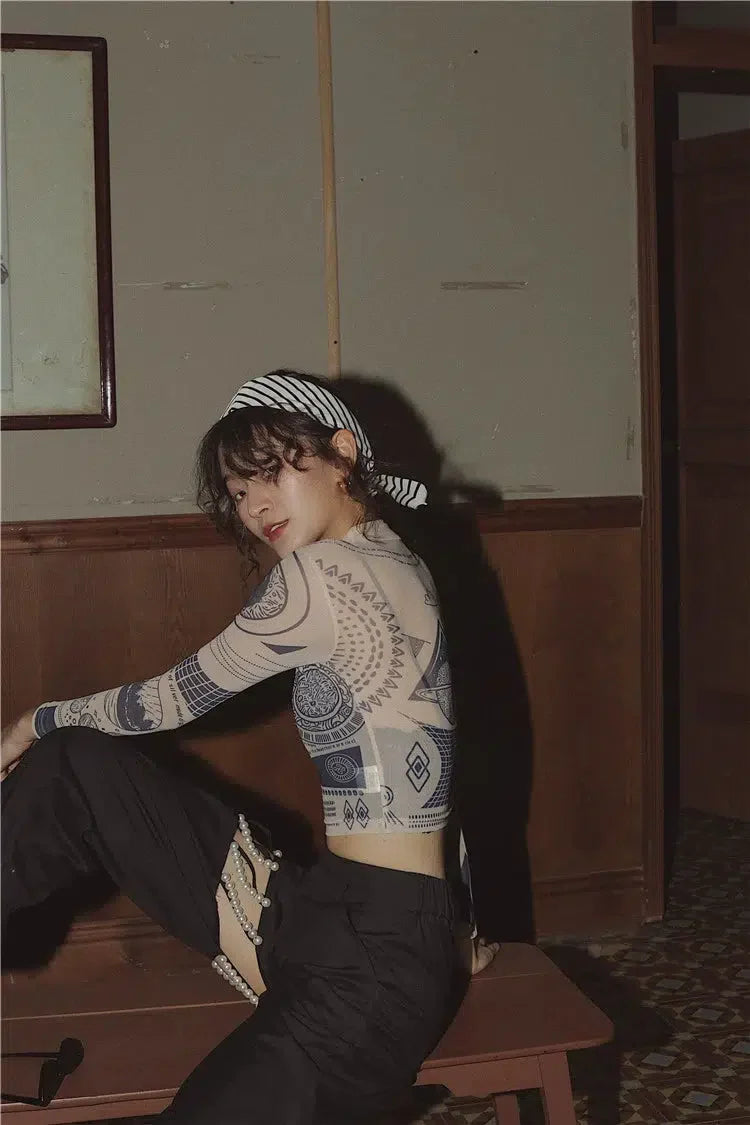 Vintage Egyptian Crop Top